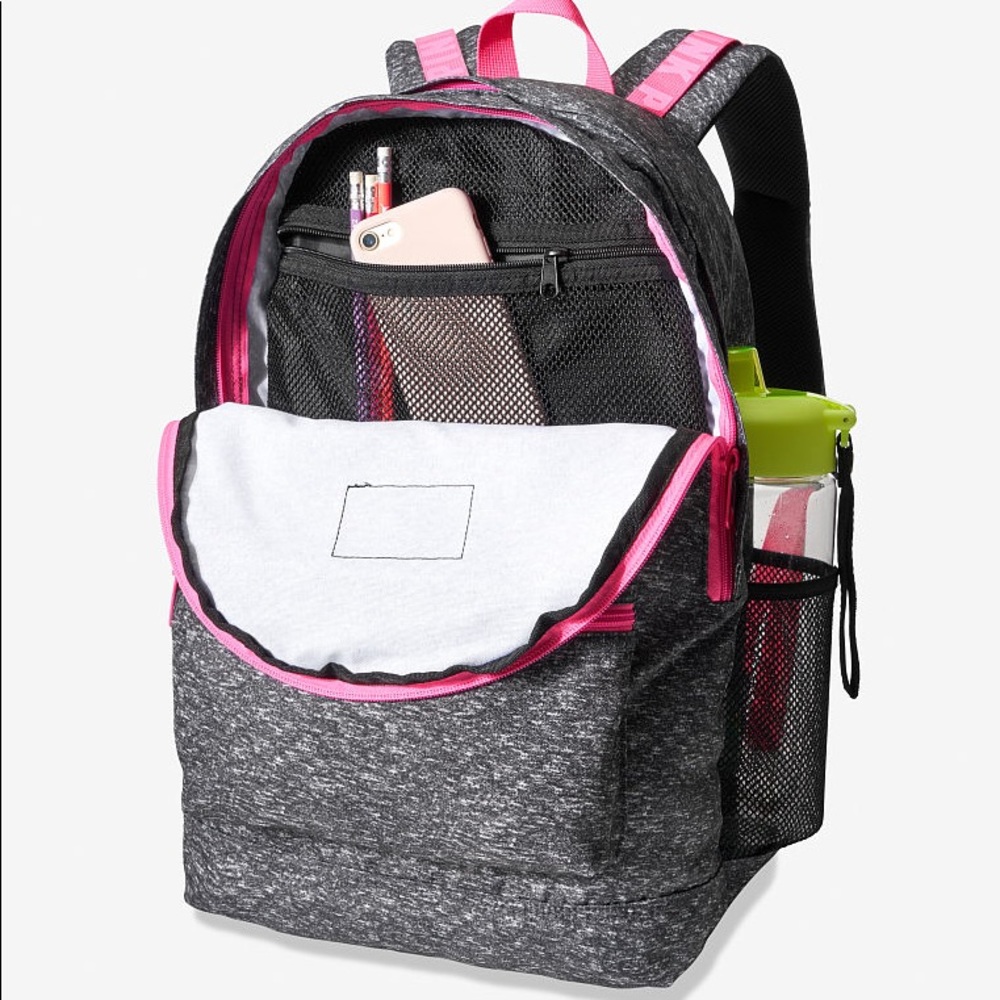 ⚡️CYBER MONDAY SALE 💕VS PINK GREY & PINK BACKPACK - Picture 4 of 6